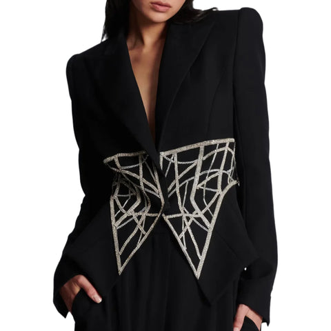 Crystal Corset Blazer Jacket-Modern Baby Las Vegas
