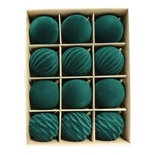 Load image into Gallery viewer, Flocked Velvet Christmas Tree Ornaments

