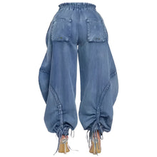 Load image into Gallery viewer, High-Waist Drawstring Jeans
