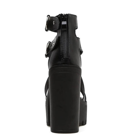 Double-Buckle Platform Sandals-Modern Baby Las Vegas