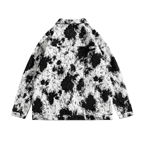 Floral Tie-Dye Denim Jacket-Modern Baby Las Vegas