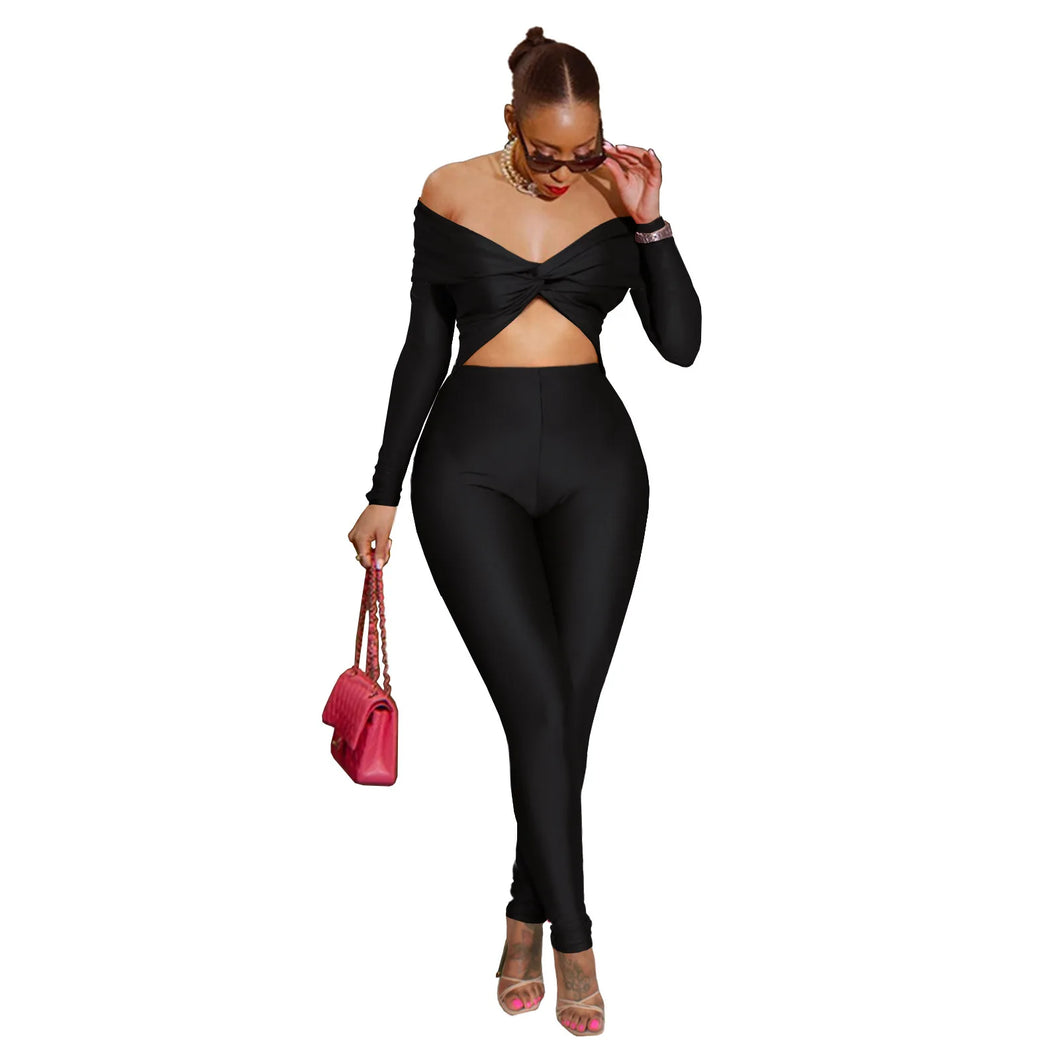 Hollow Out Bodycon Jumpsuit