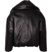 Load image into Gallery viewer, Leather Puffer Coat
