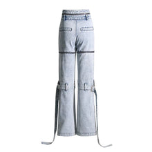 Load image into Gallery viewer, Deconstructed Denim Cargo Pants
