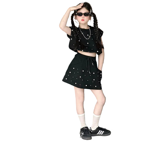 Pearl Beaded Scrunch Set-Modern Baby Las Vegas