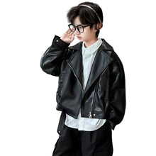 Load image into Gallery viewer, Zipper Leather Jacket
