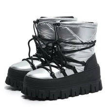 Load image into Gallery viewer, Platform Lace-Up Snow Boots
