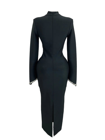 Swirl Crystal Bodycon Dress