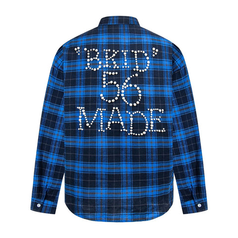 Plaid Pearl Leatter Top-Modern Baby Las Vegas