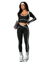 Load image into Gallery viewer, Color Block Lined Bralette Yoga Set
