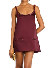 Load image into Gallery viewer, Crystal Spaghetti Strap Mini Dress

