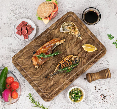 End Grain Teak Cutting Board