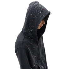 Load image into Gallery viewer, Colored Crystal Speckled Zipper Hoodie

