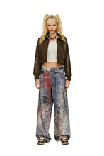 Load image into Gallery viewer, Vintage Paisley Digital Printed Denim Jeans
