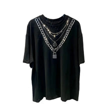 Load image into Gallery viewer, Rhinestone Layered Chain T-Shirt
