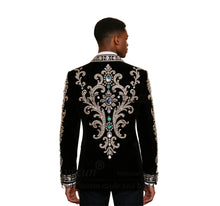 Load image into Gallery viewer, Long Green Crystal Design Suit
