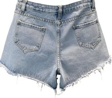 Load image into Gallery viewer, Distressed Diamond Denim Shorts
