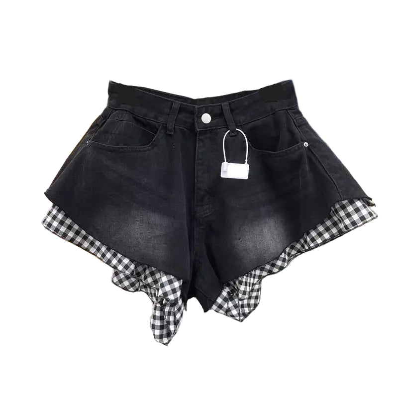 Rugged Flutter Patch Denim Shorts