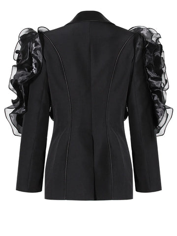 Ruffle Blazer
