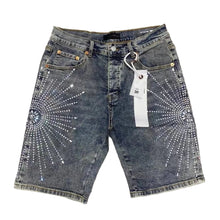Load image into Gallery viewer, Starburst Crystal Denim Shorts-Modern Baby Las Vegas
