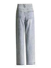 Load image into Gallery viewer, Wide-Leg Speckled Crystal Denim Jeans- MOdern Baby Las Vegas
