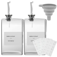 Load image into Gallery viewer, 500ml Rectangular Olive Oil Glass Dispenser Bottle
