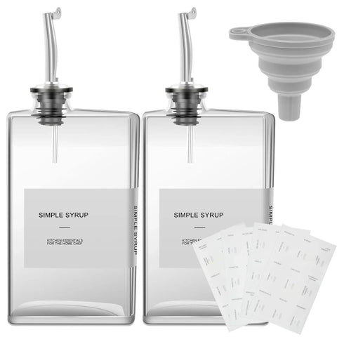 500ml Rectangular Olive Oil Glass Dispenser Bottle