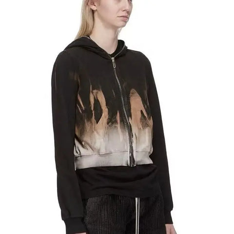 Tie-Dye Flame Sweat Jacket-Modern Baby Las Vegas