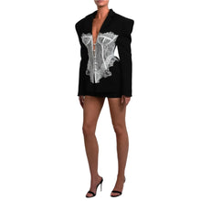 Load image into Gallery viewer, Lace Stitched  Blazer Jacket
