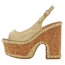 Load image into Gallery viewer, Denim Rivet Slingback Sandals
