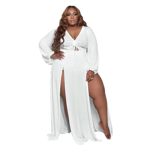 Slit Ruched Dress-Modern Baby Las Vegas