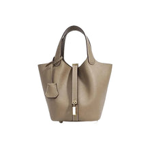Load image into Gallery viewer, Genuine Leather Bucket Tote Bag
