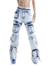 Load image into Gallery viewer, Interchangeable Zipper Pocket Denim Jeans
