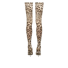 Load image into Gallery viewer, Over-The-Knee-Leopard Sock Boots
