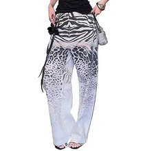 Load image into Gallery viewer, Blue Leopard Zebra Denim Jeans
