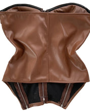 Load image into Gallery viewer, Leather Zipper Tube Top
