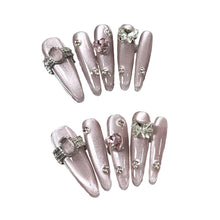 Load image into Gallery viewer, 10pc Long Metal Press On Nails
