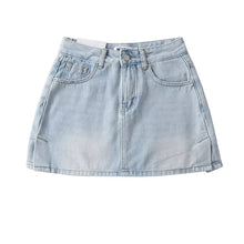 Load image into Gallery viewer, Slit Denim Skirt
