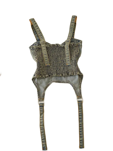 Irregular Vintage Denim Tank Top