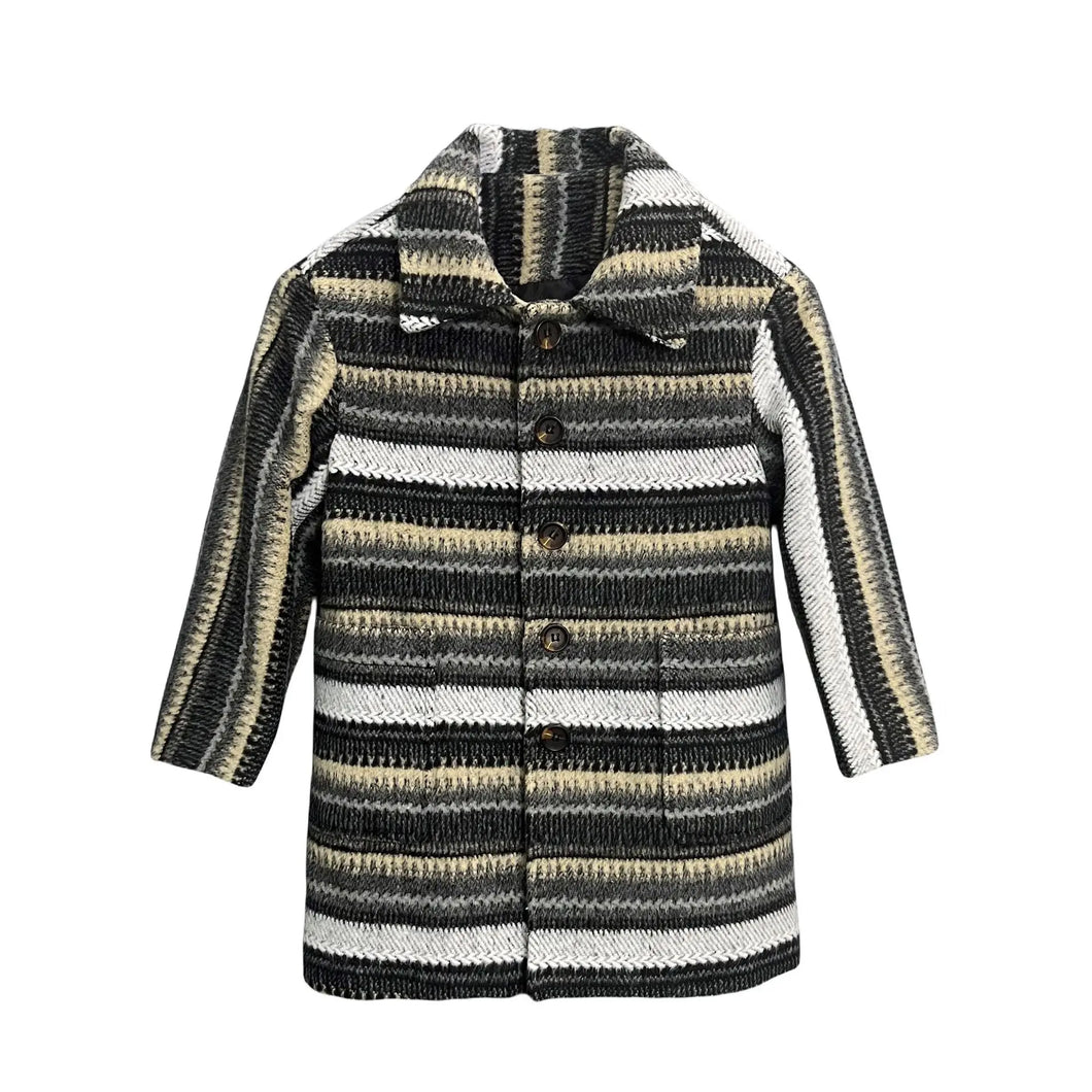 Striped Wool Coat