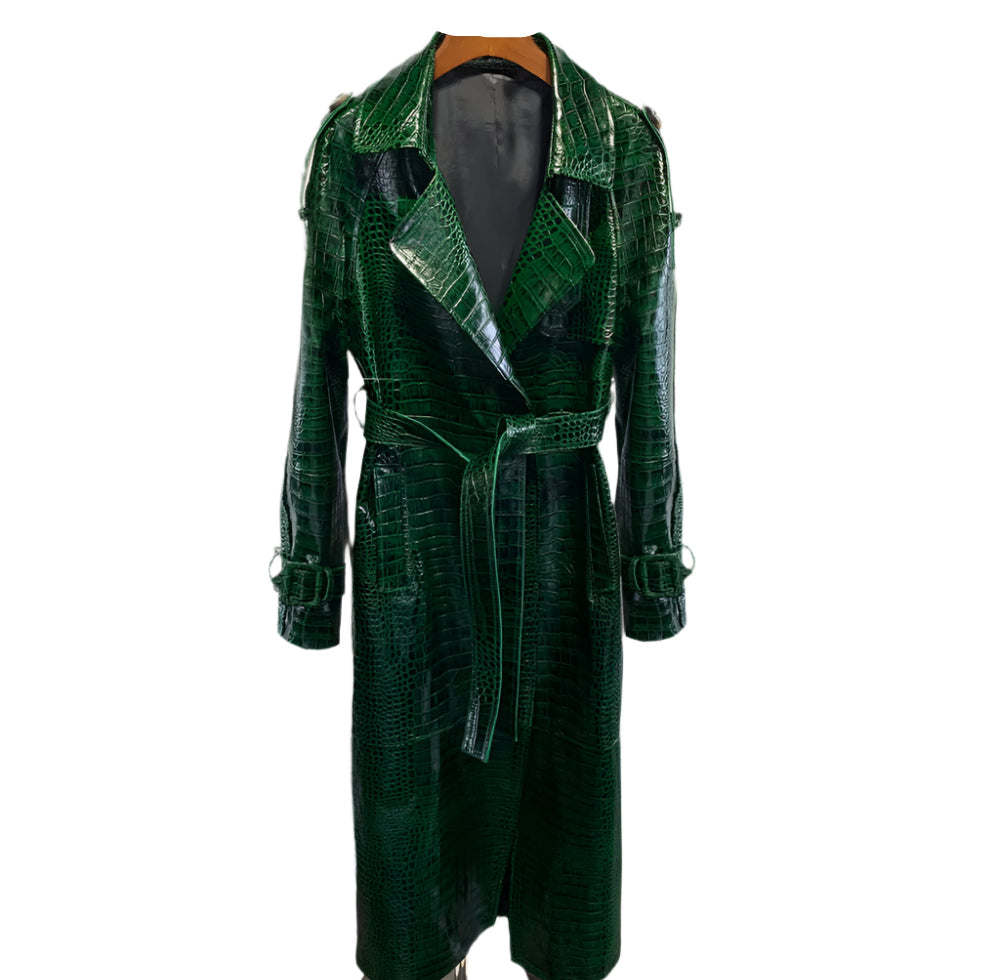 Croc Leather Coat-Modern Baby Las Vegas