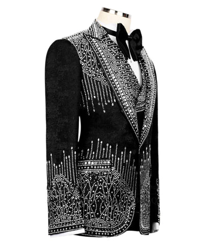 Luxury Stone Embroidered Tuxedo-Modern Baby Las Vegas