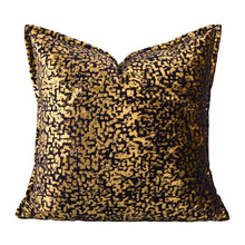 Load image into Gallery viewer, Gold Metallic Wild Print Pillow Cover
