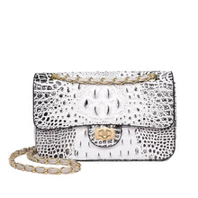 Load image into Gallery viewer, Crocodile  Chain Crossbody Handbag
