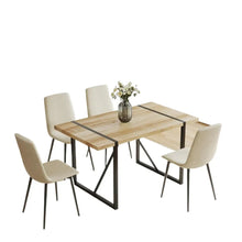 Load image into Gallery viewer, Rectangular Wood Dining Table Set for 4
