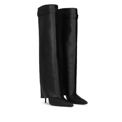 Pointed Toe layered Boots-Modern Baby Las Vegas