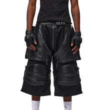 Load image into Gallery viewer, Black Patch Leather Shorts
