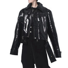 Load image into Gallery viewer, Shiny Leather Croc Jacket
