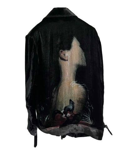Velvet Woman Print Jacket