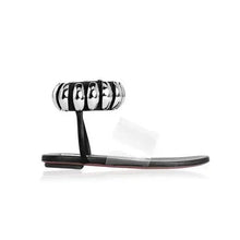 Load image into Gallery viewer, Metal Buckle Clear Open Toe Sandals
